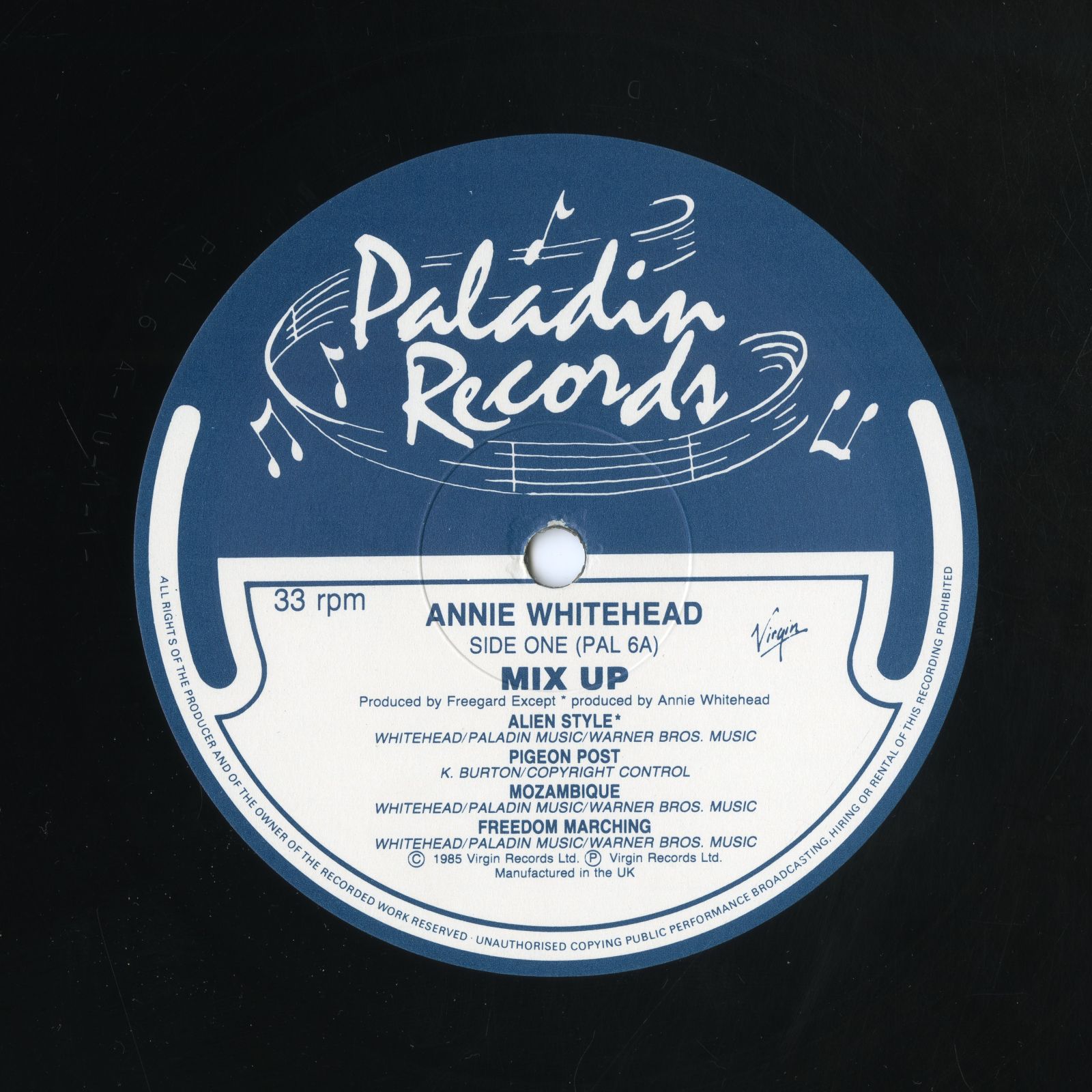 1985年Annie Whiteheadラベル01